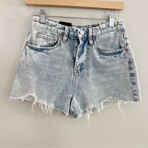 NWT Blank NYC The Reeve Frayed High Waist Denim Shorts 26